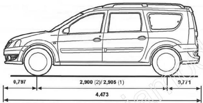 DACIA Logan MCV (2009) - C - Motorplaatje of -sticker - 2