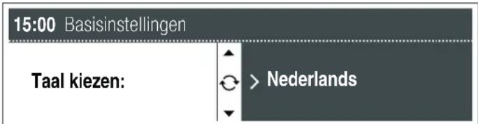 15:00 Basisinstellingen Taal kiezen: Nederlands