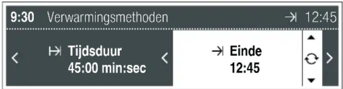 9:30 Verwarmingsmethoden → 12:45 ← ↩ Tijdsduur 45:00 min:sec < → Einde 12:45