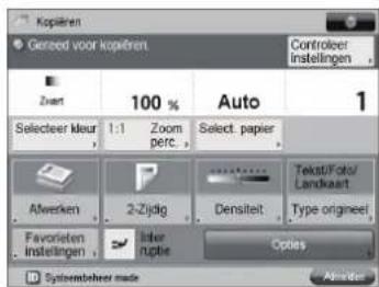 Kopafen • Gered voor kopafen Zwart 100 % Selecteer mour 1:1 Zoom petc. Select. papier Awecken 2-Zijdig Densiteit Tekst/Foto/Landkaat Favorieten instellinger hier ruptie Type origmeel Systembeheer made