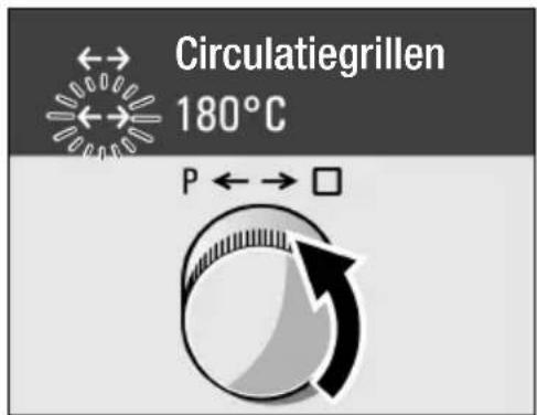 Circulatiegrillen 180°C P ←→ □