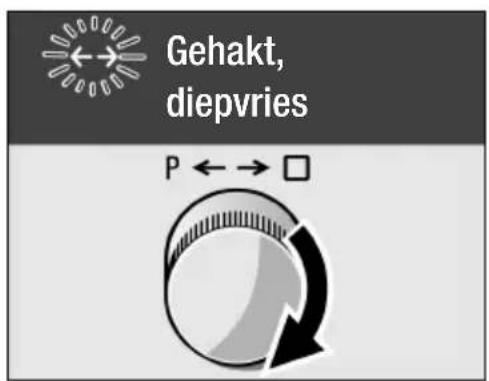 Gehakt, diepvries P ←→ □