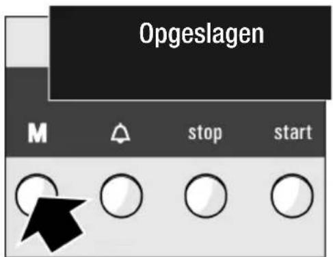 Opgeslagen M △ stop start