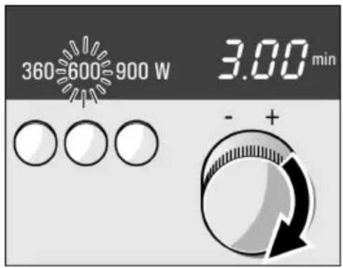 360 600 900 W 3.00 min - +