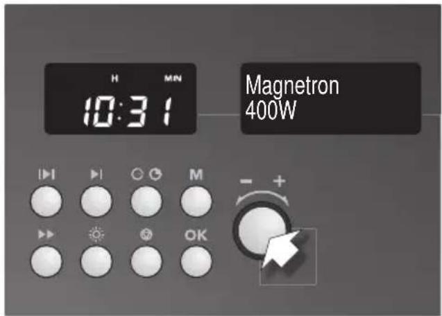 H MIN 10:31 Magnetron 400W + - +