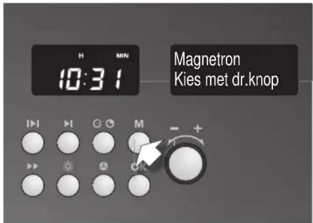 H MIN 10:31 Magnetron Kies met dr.knop I I O O M - + OK