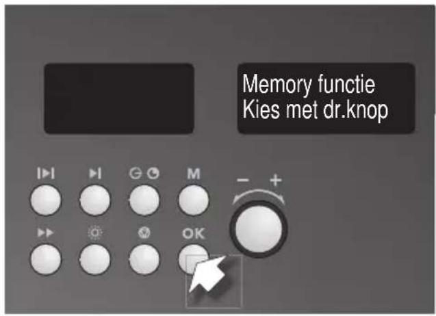 Memory functie Kies met dr.knop