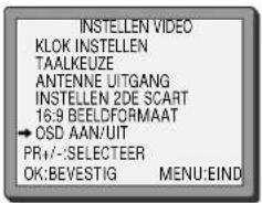 SEG VCR5360B - OSD(On Screen Display) AAN en UIT - 4