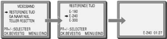 SEG VCR5360B - Resterende tijd en speelduur van de cassette - 1