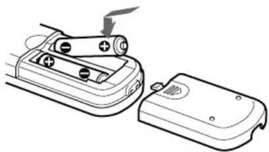 SONY SLV-SX-620 - De batterijen plaatsen - 1