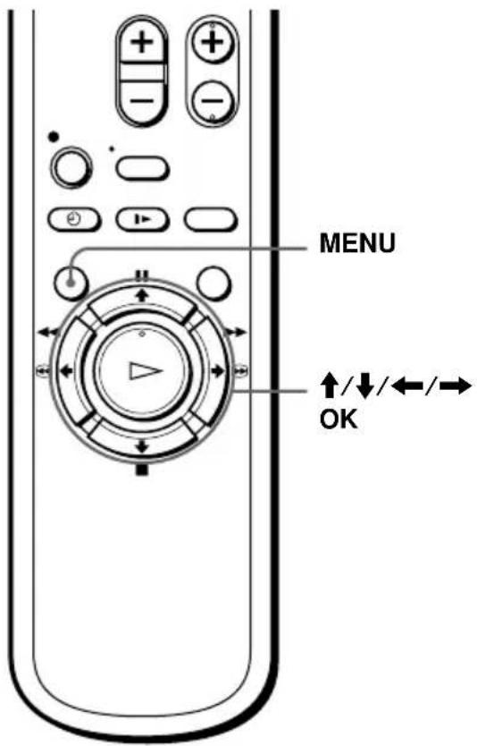MENU ↑/↓/←/→ OK