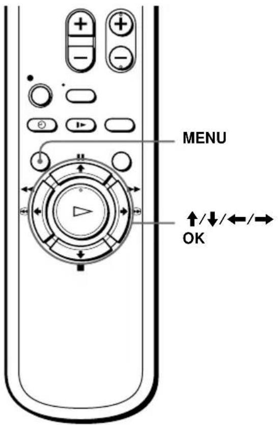 MENU ↑/↓/←/→ OK