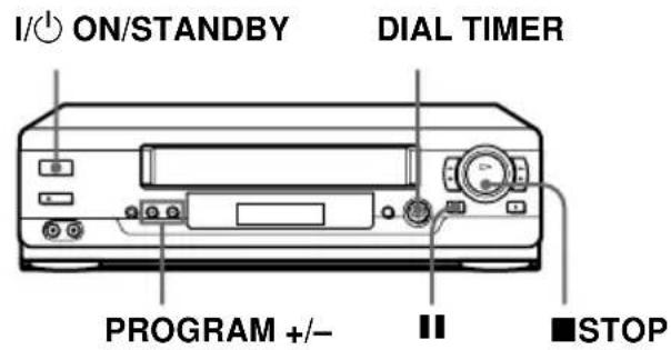 I/ON/STANDBY DIAL TIMER PROGRAM +/- STOP