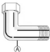 KITCHENAID KHPS 9010 - ALLEEN VOOR BELGIË: Het is noodzakelijk de elleboogverbinding (A) op het apparaat met de meegeleverde verbinding te vervangen. - 1