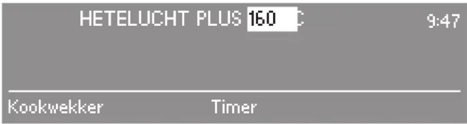 HETELUCHT PLUS 16.0 °C 9:47 Kookwekker Timer