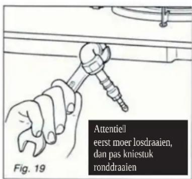 Exquisit BEGK950STX - Locatie van het kniestuk - 1