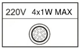 220V 4x1W MAX