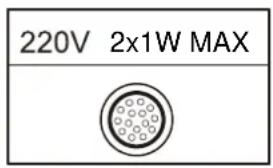 220V 2x1W MAX