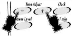 Time Adjust - + Clock Power Level 1 min