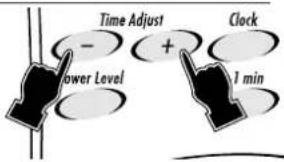 Time Adjust - + Clock Power Level 1 min