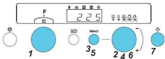 F 2 2 5 1 3 5 Select 2 4 6 + 7