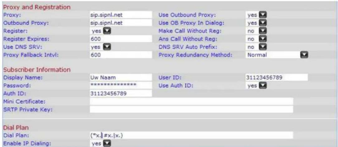 LINKSYS SPA941 - Instellen van de account - 1