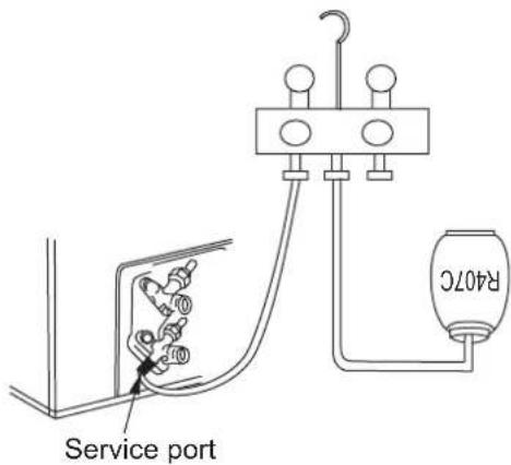 Service port R407C