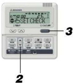 Kies en bevestig de keuze voor "CHECK/RESET▲ de schakelikokmodus. Stappen 1 x1 er met 5 order "Schakelikokmuk selekzen" op pagra 97. Op de afstandsbediening vorschint het display dat u links ziet en de instellingen voor het nummer van de eerste timermandeling voor de ingestelde dag van de week. Druk op at op . De instellingen voor elke dag van de week worden weergege- ven in de volgorde van de ingesteide nummers. Druk op▼ als u de instellingen vanaf zondag wilt weerge- ven, in opipende volgorde. Druk op▲ als u de instellingen in omgekeerde volgorde wilt zien. "SET+06" en "RETURN+245" worden atwis- selend weergegeven. Druk 1x op de "8N0PFF De timermodus op de afstandsbediening wordt afgesloten.