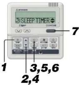 SLEEP TIMER 1 2,4 3,5,6 7