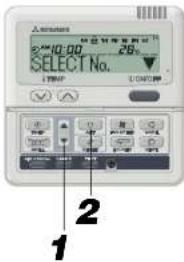 1 Druk op "set op - Selecteer de volgende items. Als u op ▼ drukt, worden de volgende menuopties in aflopende volgorde weergegeven. * SELECT No. ▼ (voor het selecteren van het volgende timernummer voor dezelde dag van de week) ↓ * "Dye" setteer van de volgende dag van de week ↓ * END ▲ (voor het afsluiten van de timermodus) Als u op ▲ drukt, worden de opties in oplopende volgorde weergegeven. Selecteer een van de opties. 2 Druk op "SET". Als u oe * SELECT aselecteerd, verschijnt * SELECT No. op het display. Hemaal stap 4 en volgende op pagina 98. Als u oe * DAY SET ▼ hebt geselecteerd, verschijnt * DAY SET op het display. Hemaal stap 2 en volgende op pagina 98. Hebt u * END ▲ geselecteerd, dan wordt de timermodus op de afstandsbediening agesloten.
