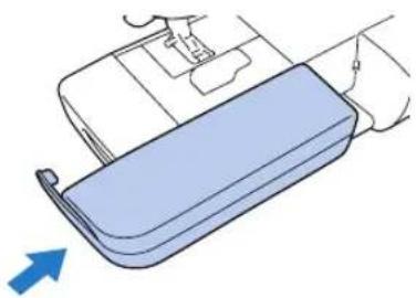 BROTHER NV-2030 - Plaats de accessoiretafel weer terug wanneer u klaar bent met het naaien met de vrije arm. - 1