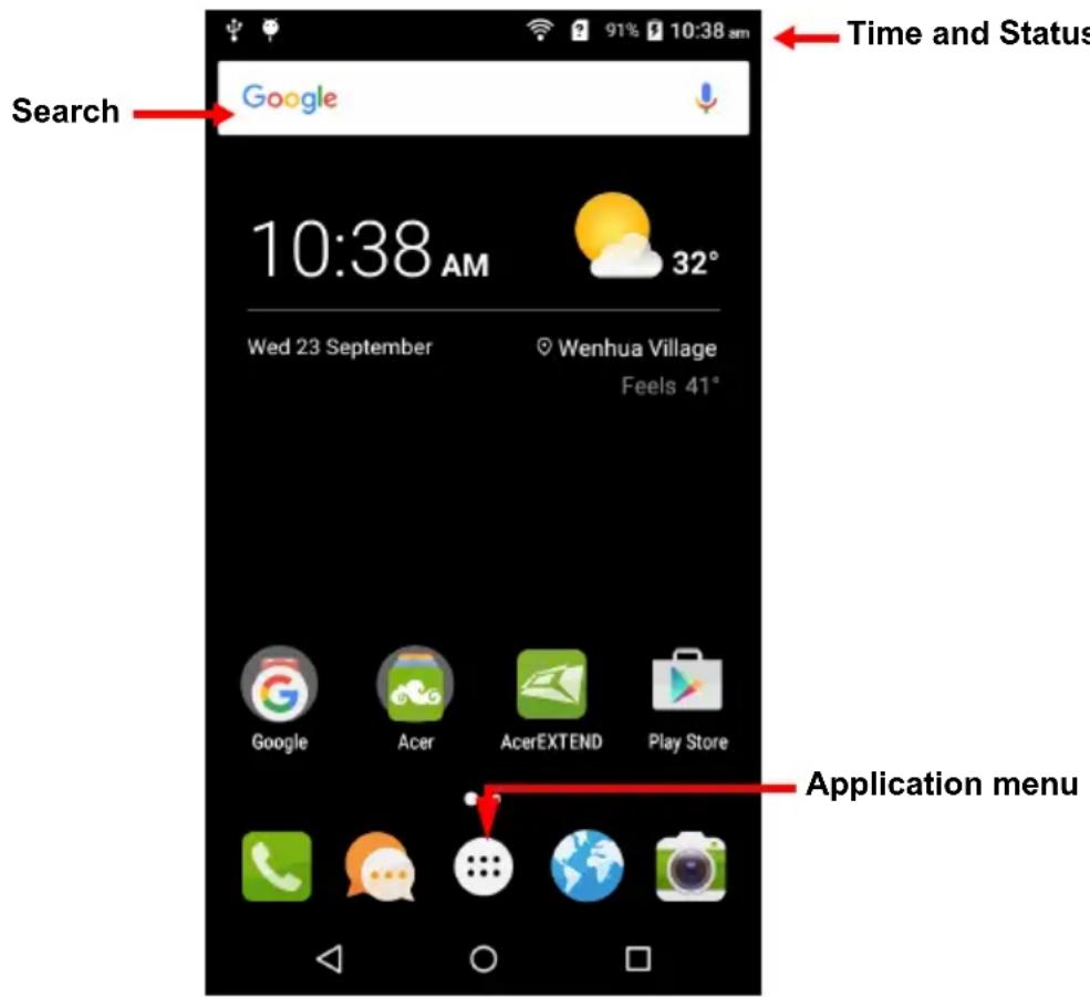 ACER Liquid Z530 S Duo - The Home screen - 1