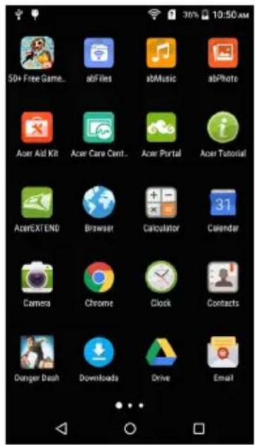 ACER Liquid Z530 S Duo - The Application (Apps) menu - 1