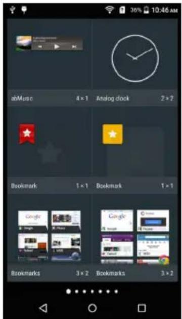 ACER Liquid Z530 S Duo - Adding and removing shortcuts and widgets - 2