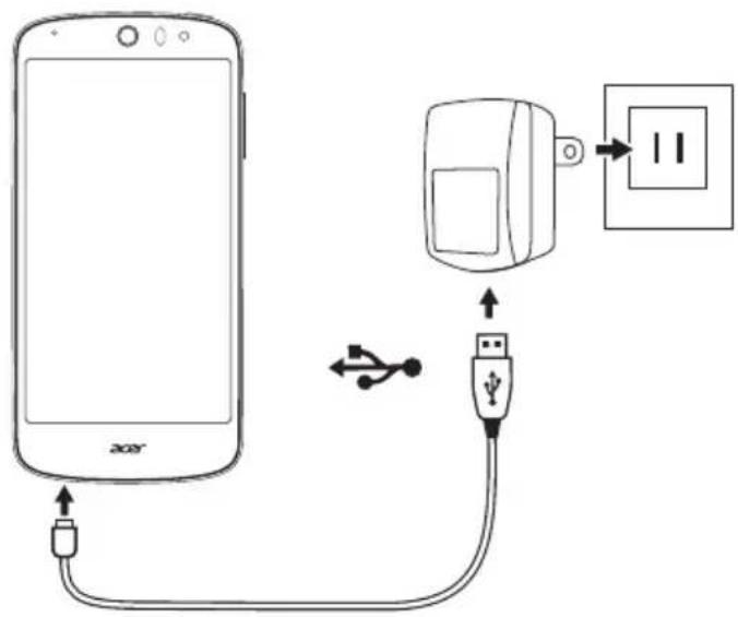 ACER Liquid Z530 S Duo - Charging the battery - 1