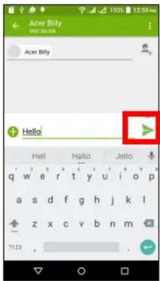 ACER Liquid Z530 S Duo - Selecting which SIM to use when sending a text message - 1