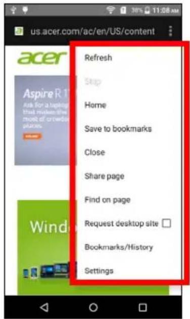 ACER Liquid Z530 S Duo - Using the browser - 2