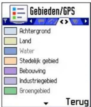 Gebieden/GPS Achtergrond Land Water Stedelijk gebied Bebouwing Industriegebied Groengebied Terug