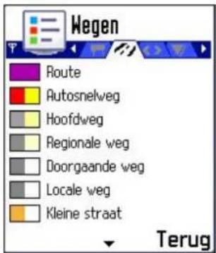 Wegen Route Autosnelweg Hoofdweg Regionale weg Doorgaande weg Locale weg Kleine straat Terug