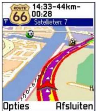 ROUTE 14:33-44km- 00:28 T Satellieten: 7 Options Afsluiten