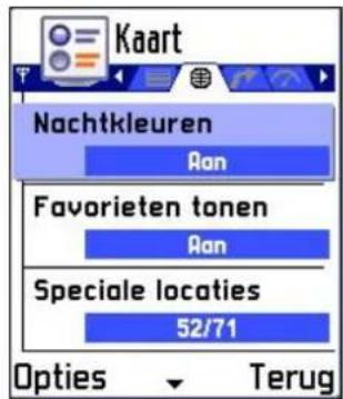 Kaart Nachtkleuren Ran Favorieten tonen Ran Speciale locaties 52/71 Options Terug