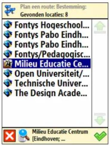 Plan een route: Bestemming: Gevonden locaties: 8 Fontys Hogeschool... Fontys Pabo Eindh... Fontys Pabo Eindh... Fontys/Pedagogisc... Milieu Educatie Ce... Open Universiteit/... Technische Univer... The Design Acadé... Milieu Educatie Centrum [Eindhoven; ...