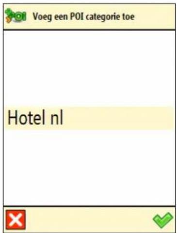 Voeg een POI categorie toe Hotel nl
