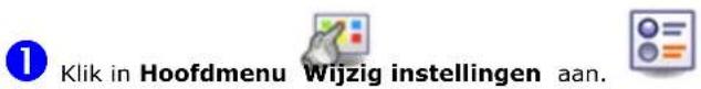 1 Klik in Hoofdmenu Wijzig instellingen aan.