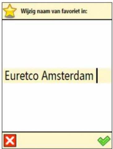 Wijzig naam van favoriet in: Euretco Amsterdam |