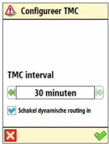 Configureer TMC TMC interval 30 minuten Schakel dynamische routing in