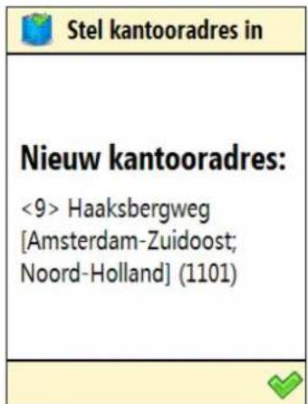 Stel kantooradres in Nieuw kantooradres: <9> Haaksbergweg [Amsterdam-Zuidoost; Noord-Holland] (1101)