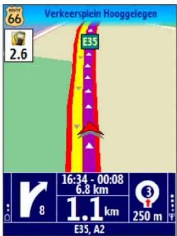 VERKEERSPLEN HOOGGELEGEN 66 2.6 E35 16:34 - 00:08 6.8 km 1.1 km 3 250 m E35, A2