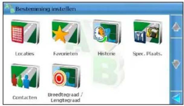 Bestemming instellen Locabies Favorieten Historie Spec. Plaats. Contacten Breedtegraad / Lengtegraad