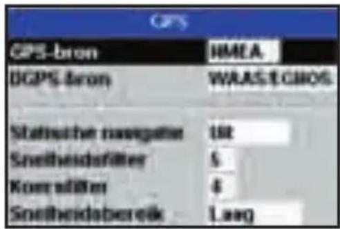 GPS-bron HMEA DGPS-bron WAAS E CHOS Statutsche navigatete Snelheidsfilter 5 Konsafitter 8 Snelheidsbereik Lang